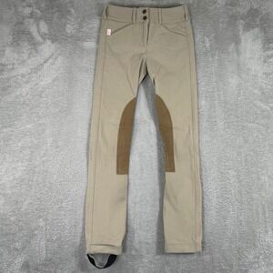The Tailored‎ Sportsman Riding Breeches Womens 16 (26x30) Tan Suede Knee Patch